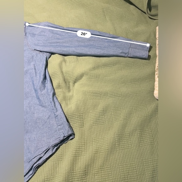 Wrangler Western Pearl Snap Light Wash Denim Long Sleeve Shirt Mens 2XL Tall - Picture 10 of 10